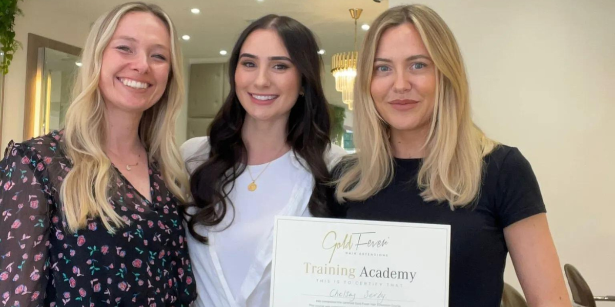 Chelsey Serby with Gold Fever Hair Education and Training Course in London UK
